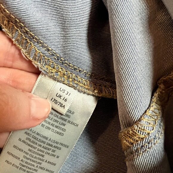 We The Free Free People Flare Jeans Light Wash Size 31 Stretch Denim High Rise R - Picture 5 of 6